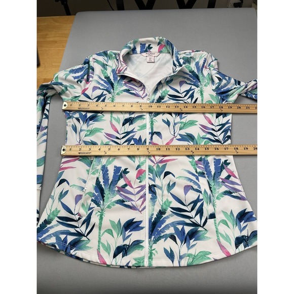 Tommy Bahama Women's L Tennis Full Zip Jacket Tropical Print Athletic - Picture 9 of 11